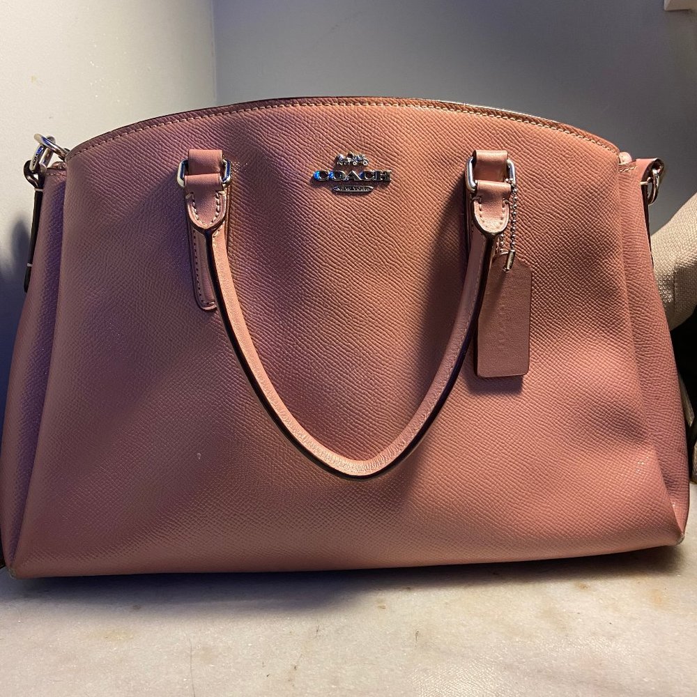 Dusk Pink Coach Leather Bag